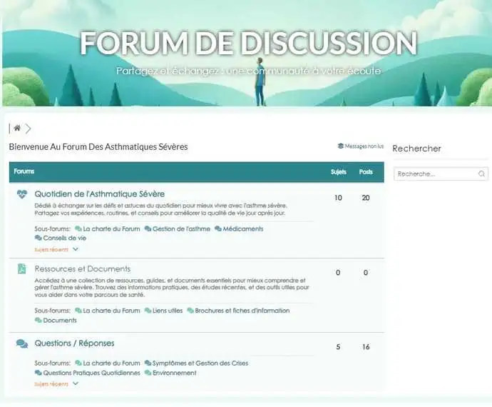 Forum privé Asthme Sévère
